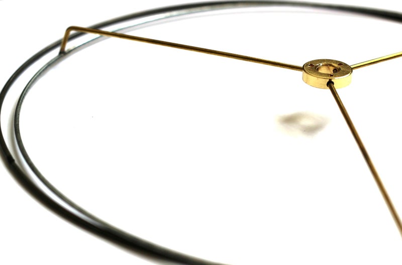 I Like That Lamp Wire Lamp Shade Rings with US Style Spider Fitter (18â€ Diameter), Includes 2 Galvanized Steel Silver Drum Rings, Make DIY Table/Floor/Pendant Lamps, For Lamps With Harps - Image 2